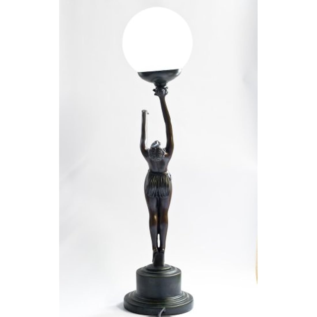 ART DECO BRONZE LIGHTING 'NORA STANDING' LADY LAMP