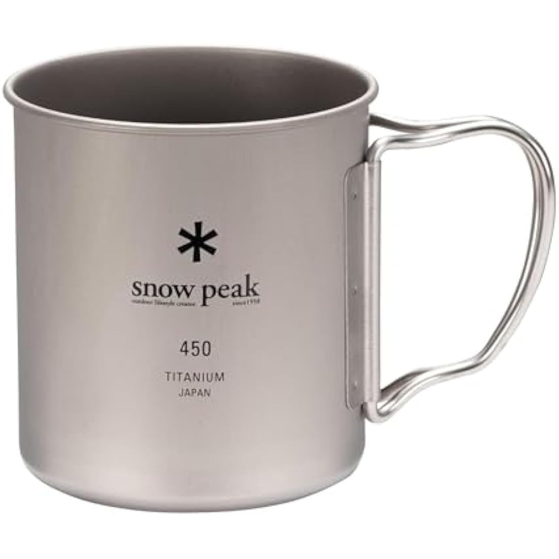 SNOW PEAK Titanium Single Walled Mug 450, MG-143, Grey
