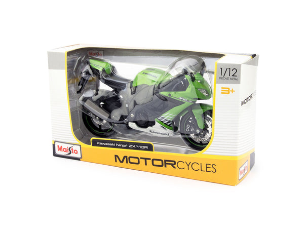 Kawasaki Ninja ZX-10R 2010 green - 1:12 Scale Motorbike Model