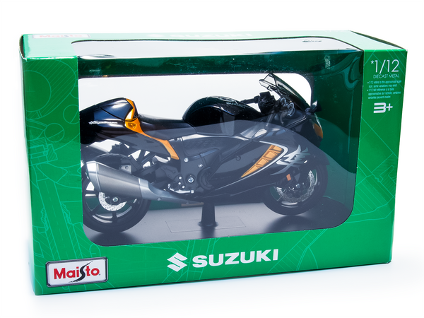 Suzuki Hayabusa 2022 black/orange - 1:12 Scale Motorbike Model