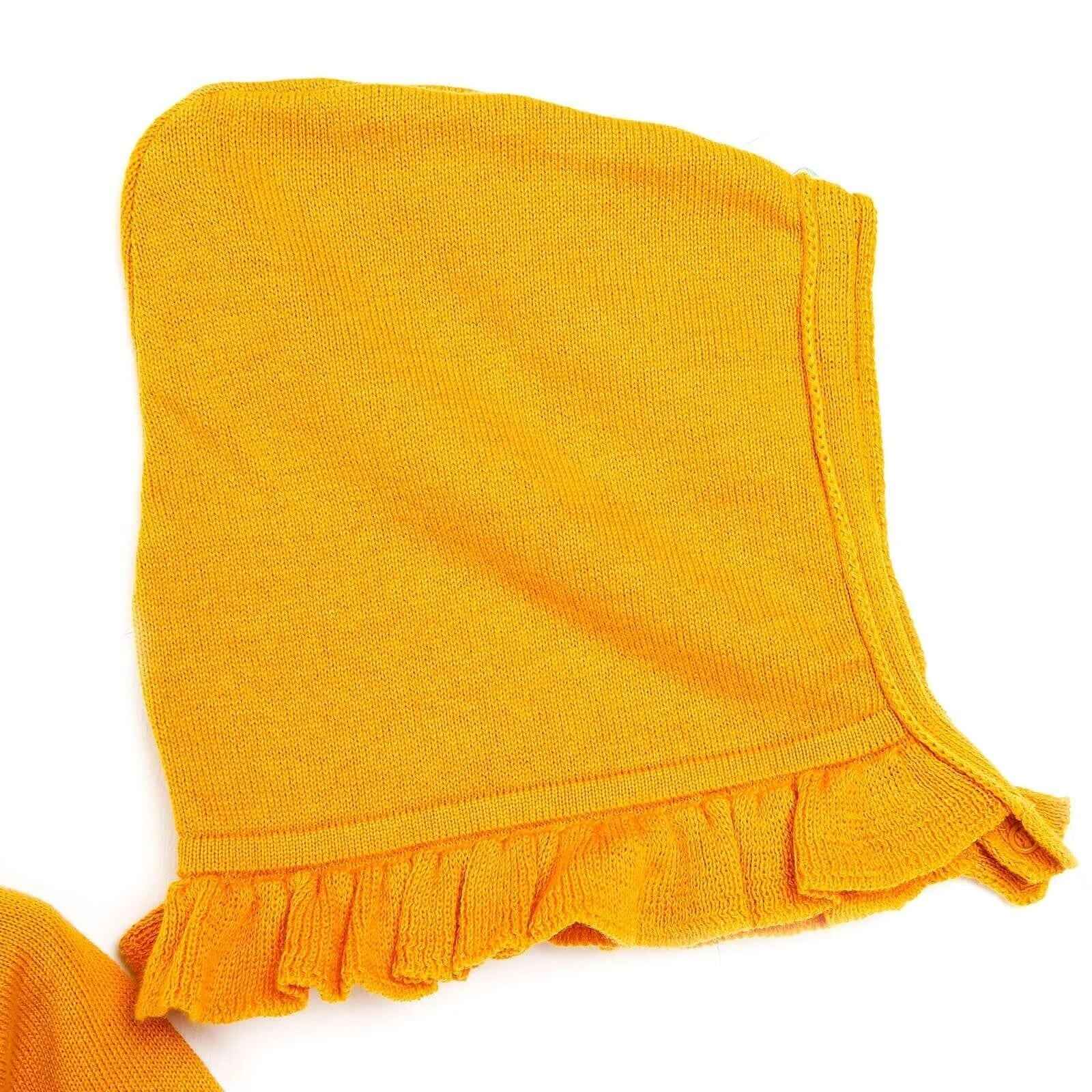 HelloBaby Newborn Knit Ruffled Jumpsuit - Mustard