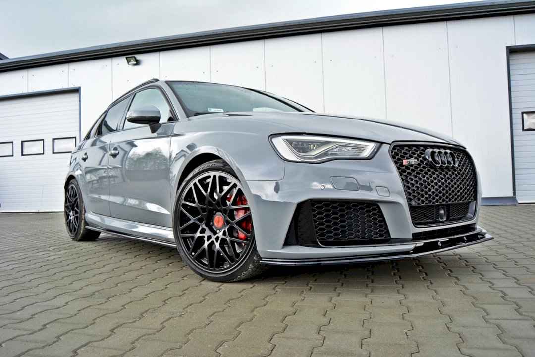 Maxton Design - FRONT SPLITTER V.2 AUDI RS3 8VA SPORTBACK PRE-FACELIFT (2015-2016)