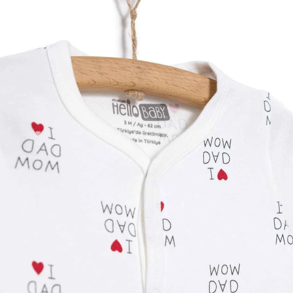 HelloBaby Newborn Baby Mom&Dad Jumpsuit- - Ecru