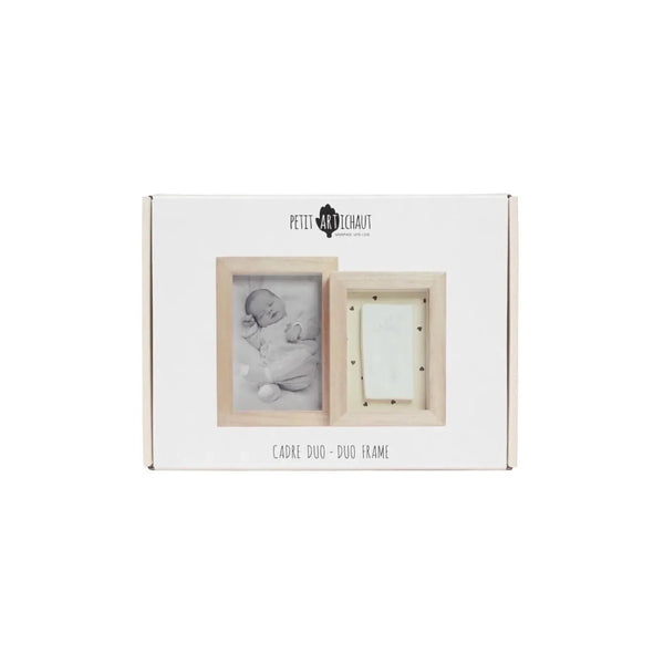Petit Artichaut Duo Frame with Hand & Foot Imprints - Jolis Coeurs