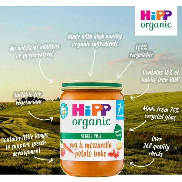 HiPP Organic Vegetables & Mozzarella Potato Bake Baby Food Jar 7+ months 190g