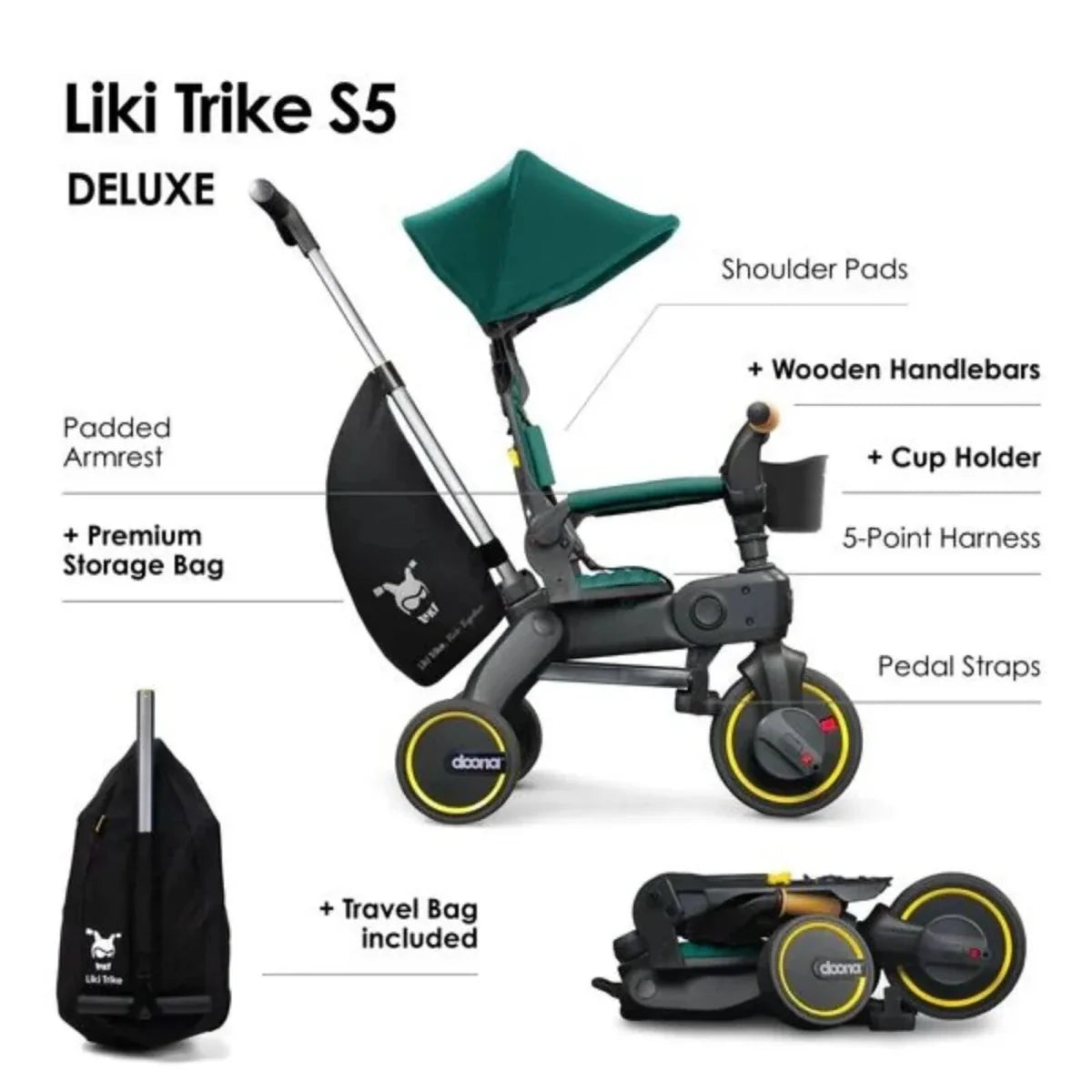 Doona Liki S5 Trike - Racing Green