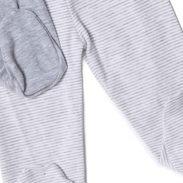 HelloBaby Unisex 2 Piece Footed Bottom - Snow Melange