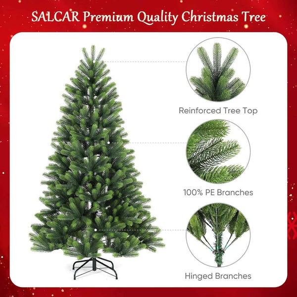 Artificial Christmas Tree 7ft 210cm Full Bushy 100% PE Tips SALCAR