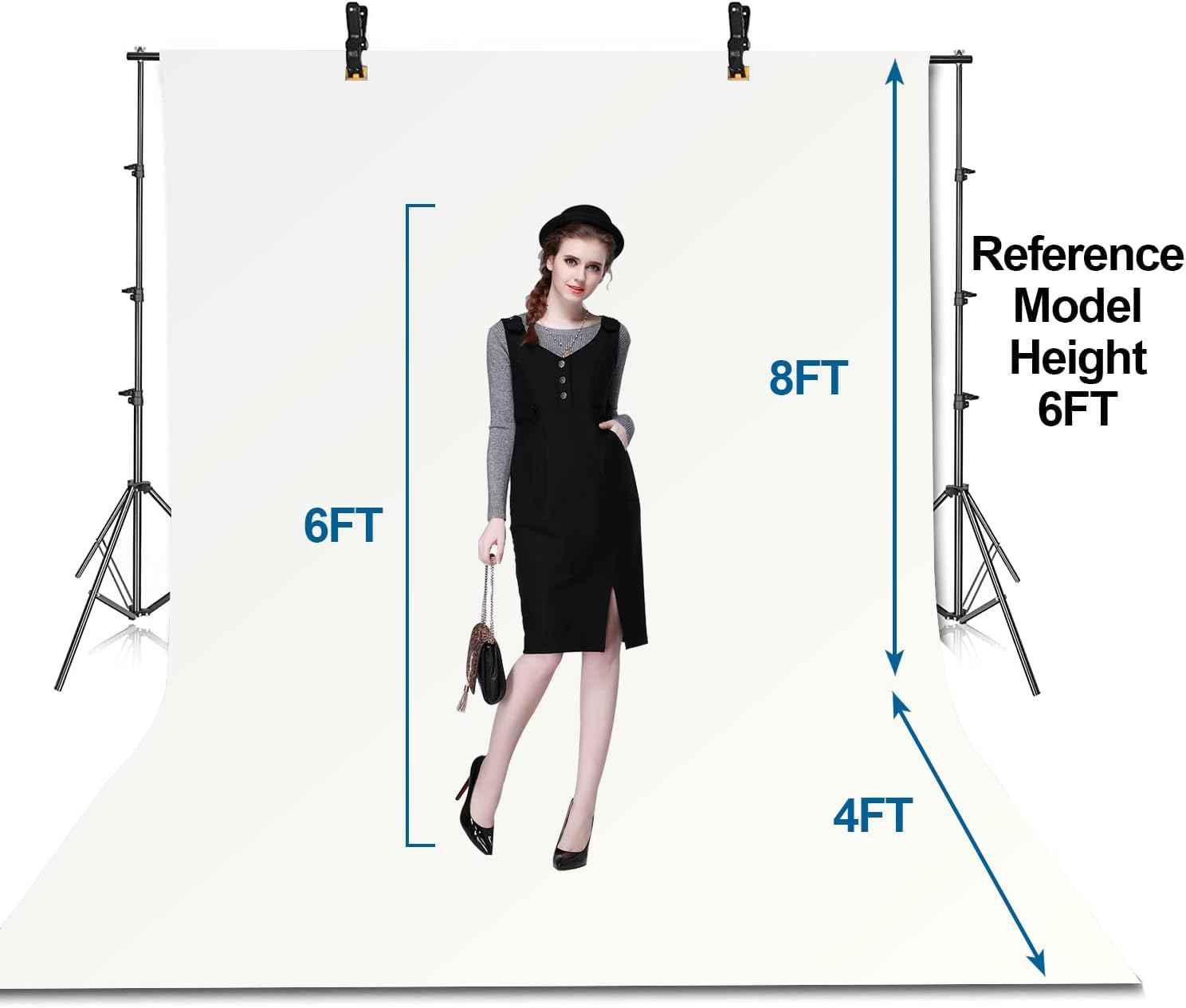 Backdrop Stand Kit with Clamps 10x8.5 ft  and Carry Bag Emart Frame Only