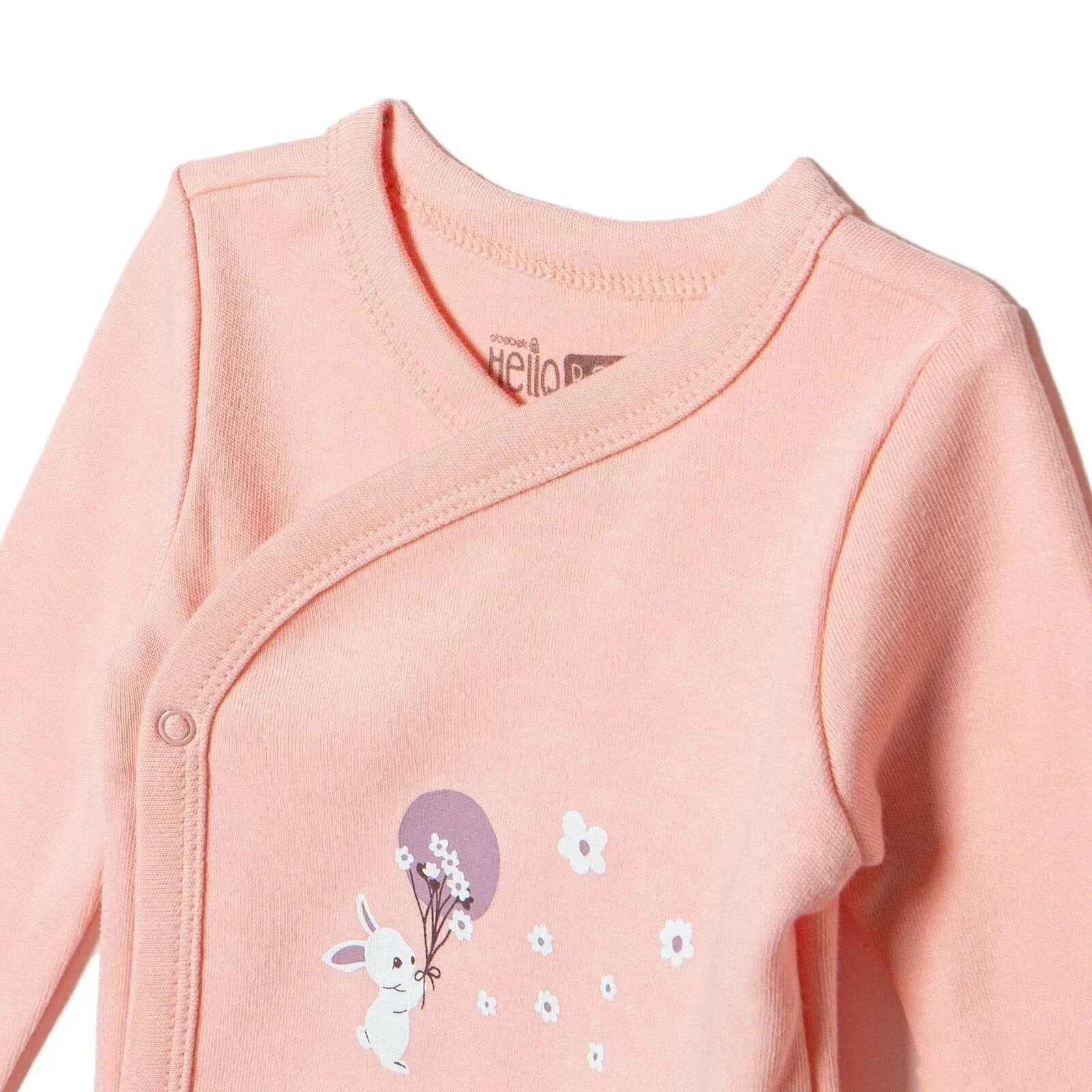 HelloBaby Newborn Body-Footed Bottom - Pink