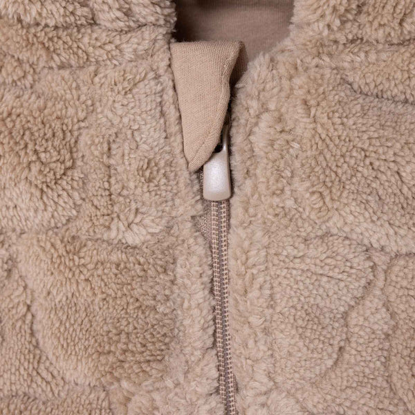 Midimod Newborn Welsoft Footless Jumpsuit - Beige