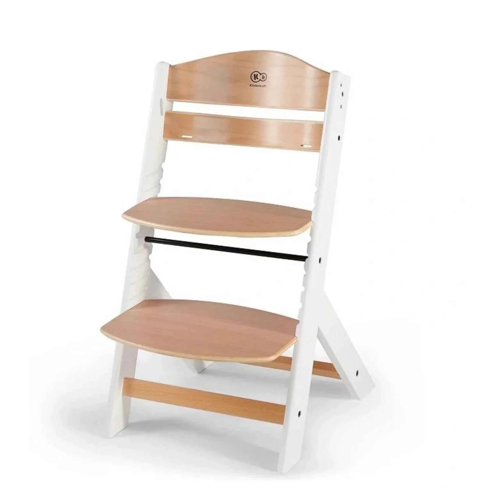 Kinderkraft Enock Wooden Highchair - Wooden White