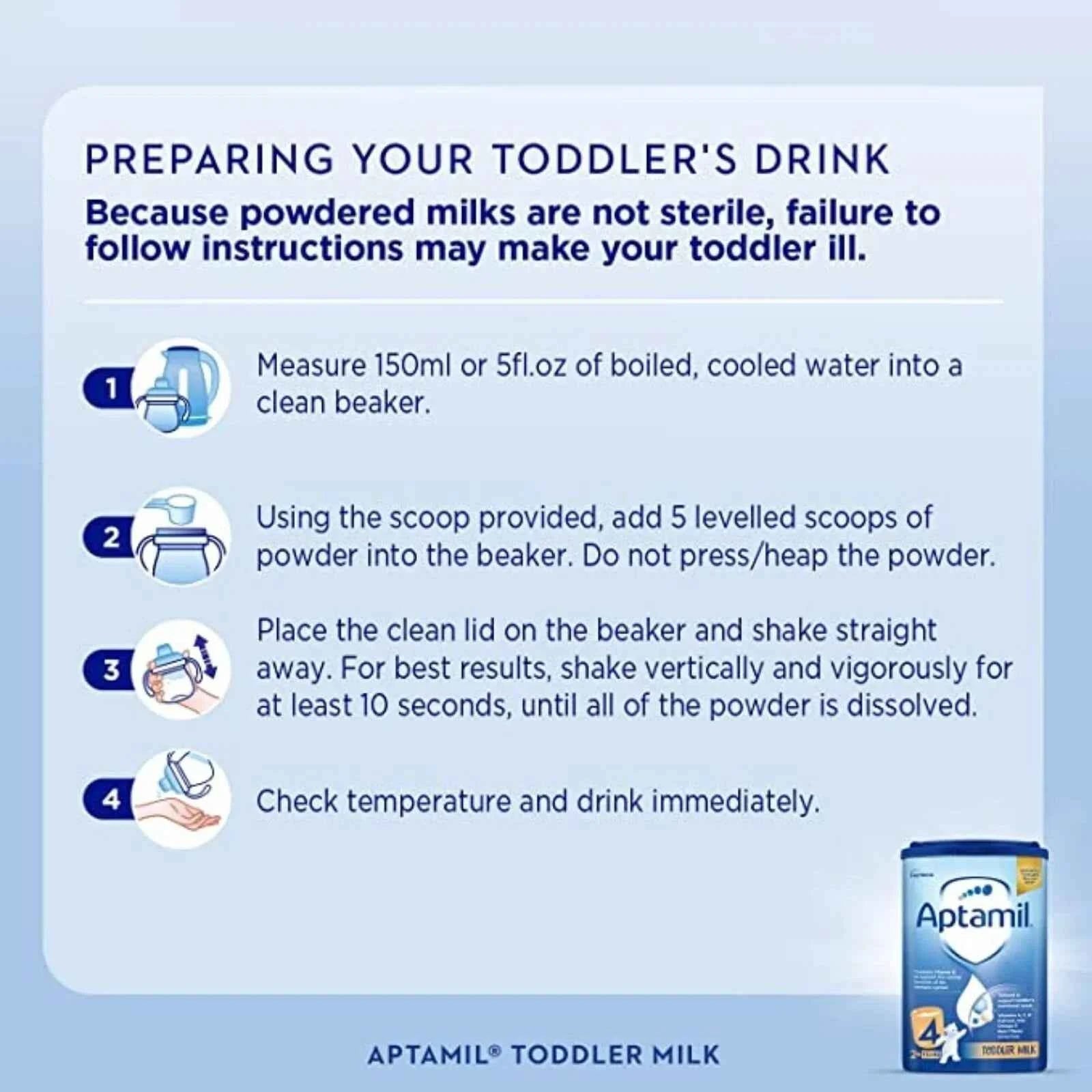 Aptamil 4 Growing Up Toddler Milk Formula 2+ years 800g