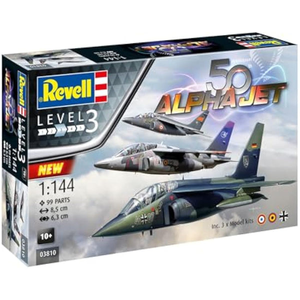 Revell 03810 50th Anniversary Alpha Jet 1:144 Scale Unbuilt/Unpainted Plastic Model Kit