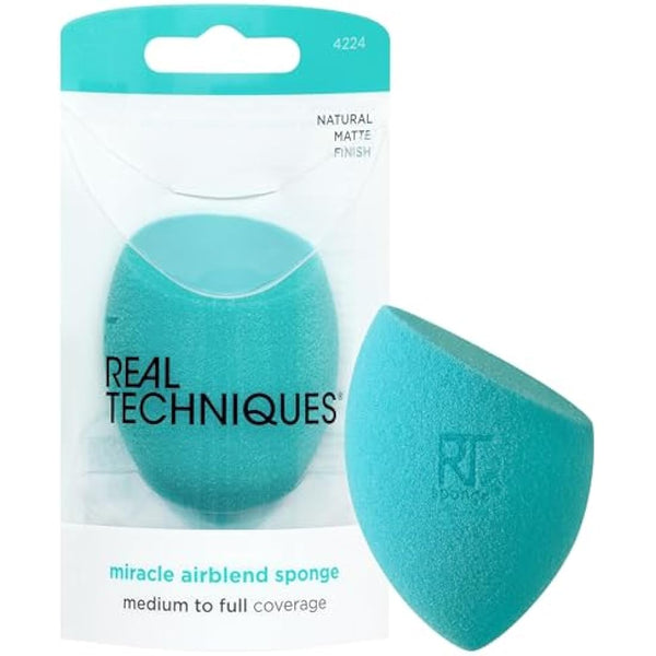 REAL TECHNIQUES New Miracle Airblend Sponge for Foundation - Matt Finish (1 Pack)