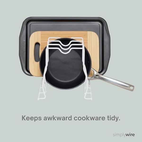 simplywire – Bakeware, Pan and Lid Storage Organiser - White