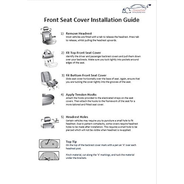 XtremeAuto® Carnaby Grey/Black Universal Car Seat Covers Set