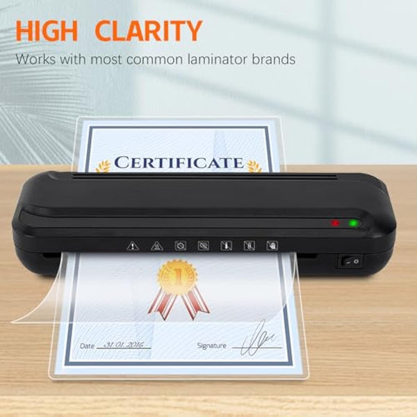 120 Sheets A4 Laminating Pouches,Gloss Finish,Rounded Corners, Clear,150 Micron (2 x 75 Micron) Laminator Pouches Glossy Laminate Pouch-Flexible Rigidity for Everyday Use