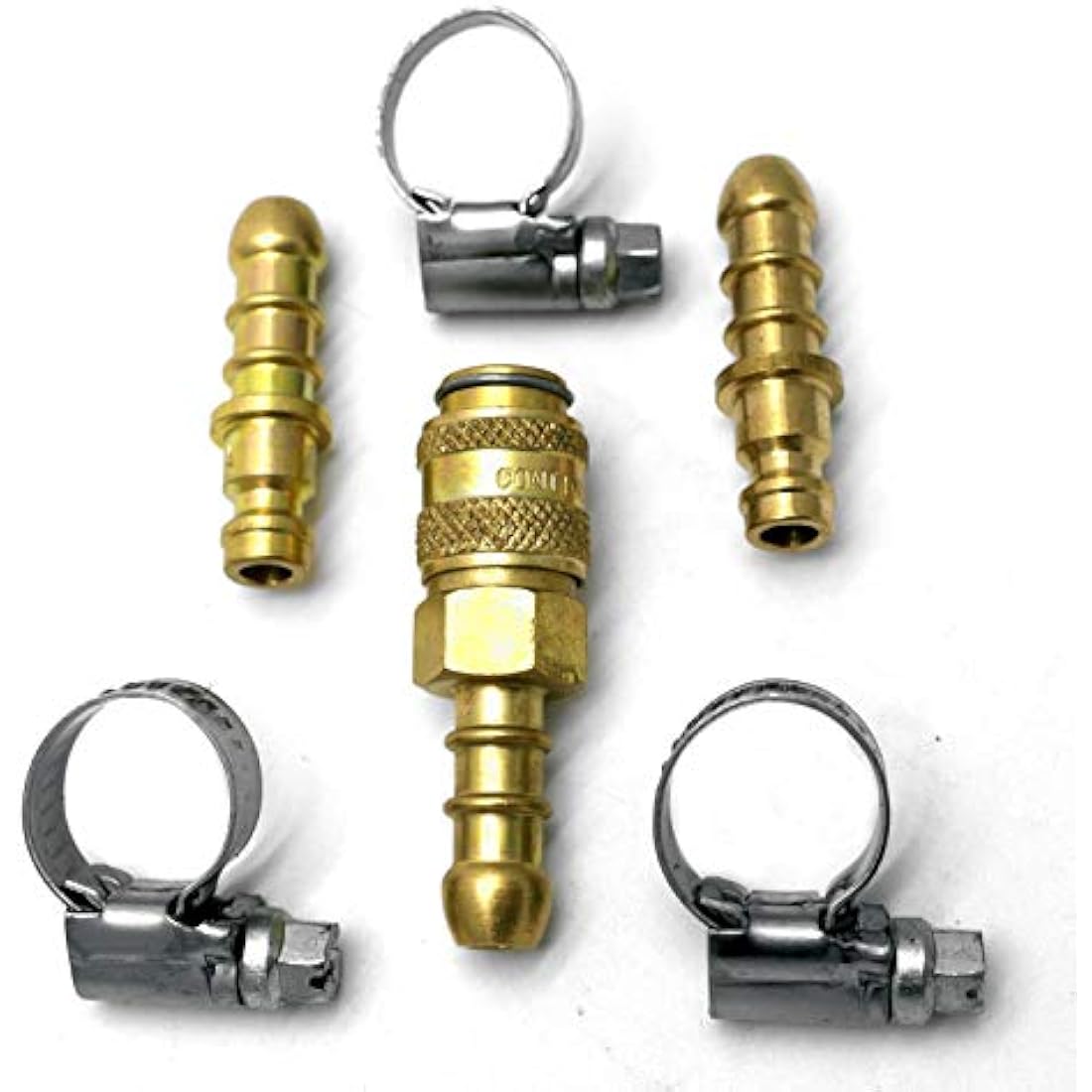 Quick Release Gas Fitting for propane/butane Hose with extra nozzle and clips(14
