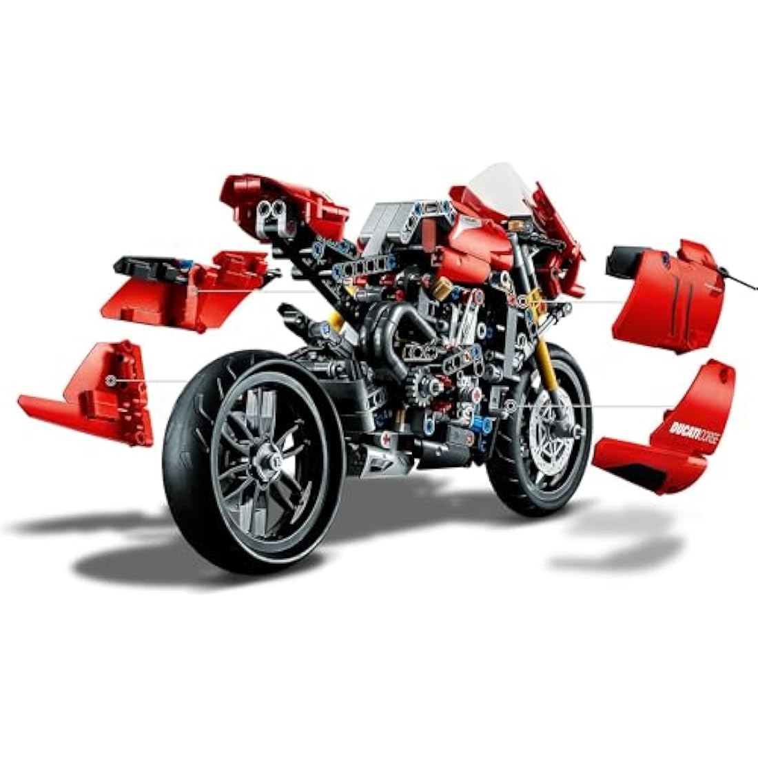 LEGO Technic Ducati Panigale V4 R 42107 Motorcycle Toy Building Kit (646 pieces), Build A Model Motorcycle, Featuring Gearbox and Suspension