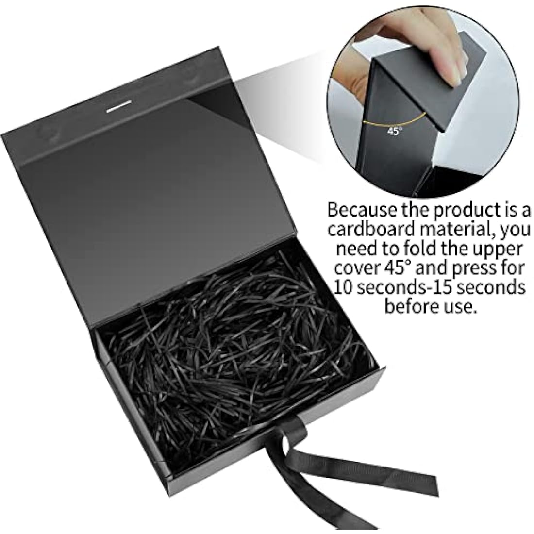 Christmas Pink Gift Box with Ribbon, Luxury Premium Magnetic Present Boxes with Lids, Large Rectangle Gift Packaging Decorative Presentation Box for Present Gifts, with Shredded Paper, Cards