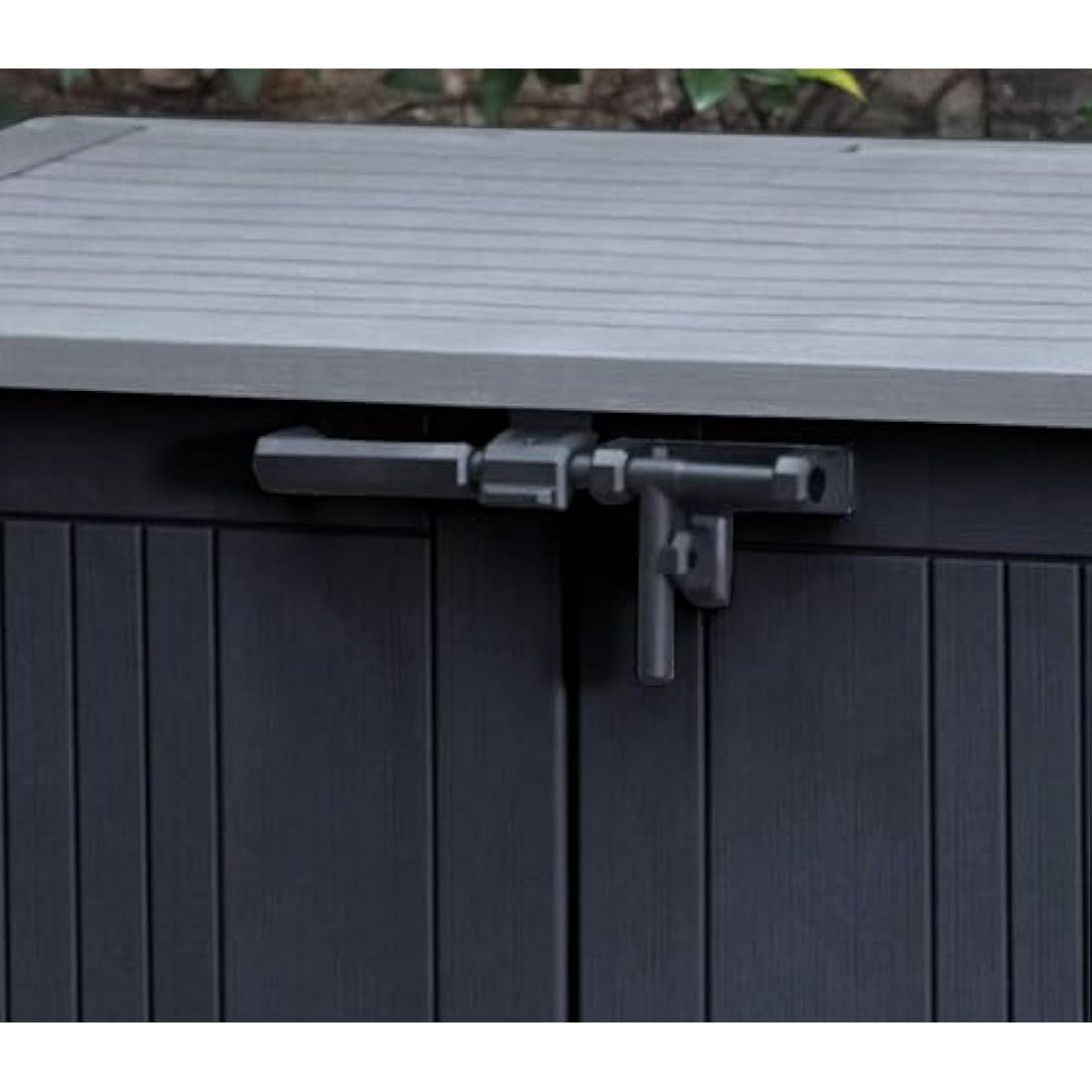 Keter Store it Out Nova Outdoor Garden Storage Shed, 32 x 71.5 x 113.5 cm, Dark Grey with Light Grey Lid