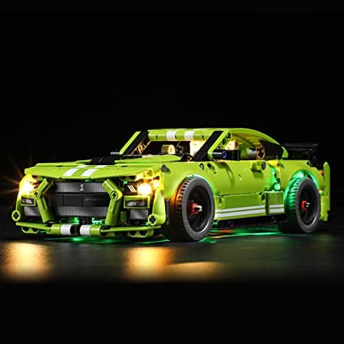 BRIKSMAX Led Lighting Kit for Lego Technic Ford Mustang Shelby GT500- Compatible with Lego 42138 Building Blocks Model- Not Include The Lego Set