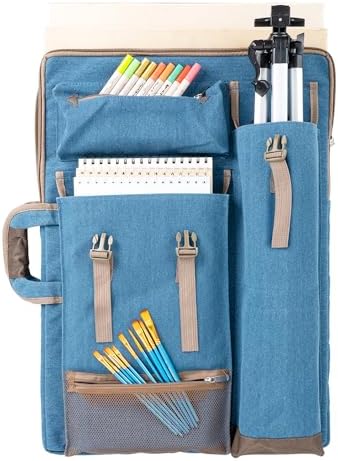 TRANSON Art Portfolio Case Artist Backpack Canvas Bag Large 26” x 19.5”