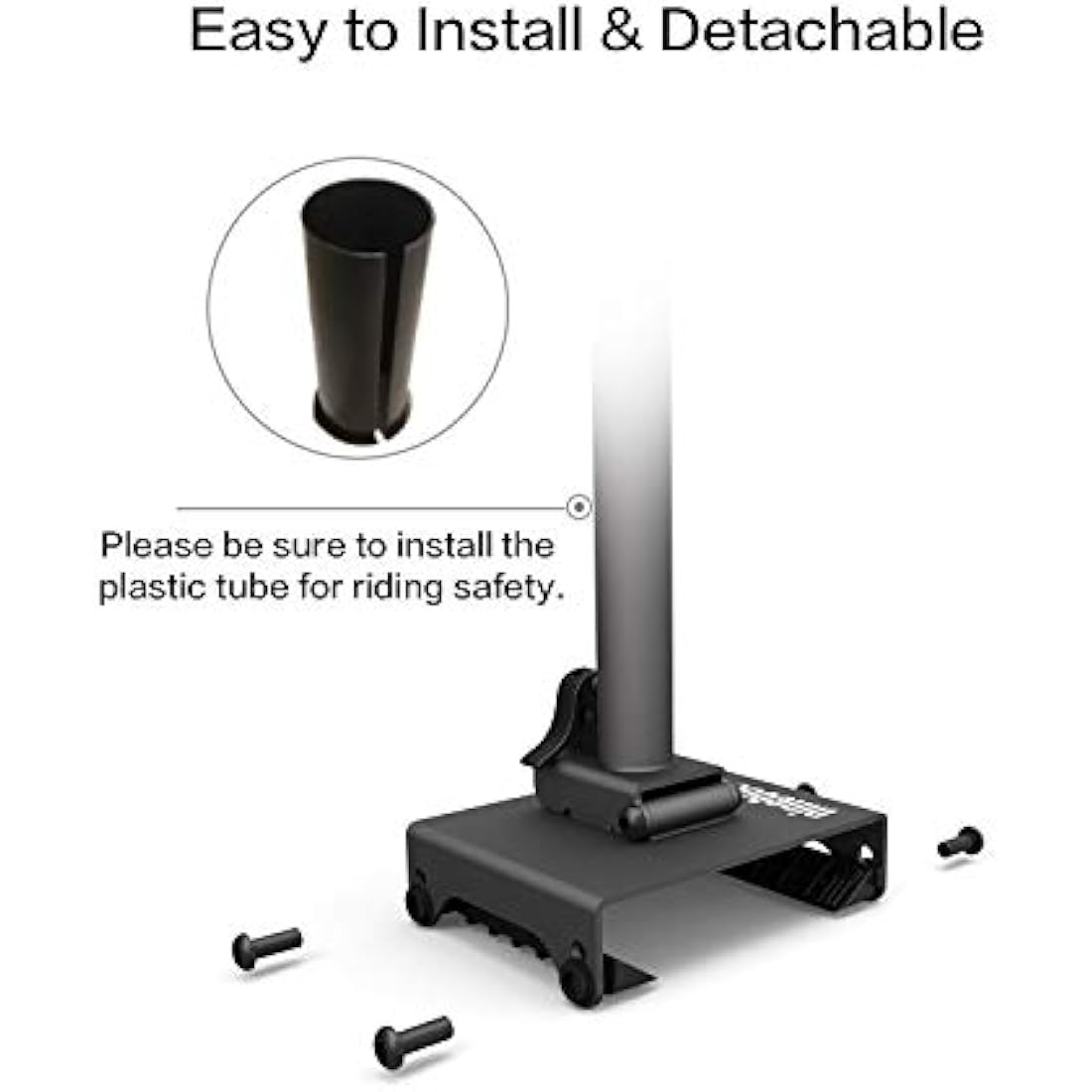 Segway-Ninebot Electric Scooter Seat Saddle for MAX G30P and G30LP, Adjustable Comfortable and Shock Absorbing MAX Seat Saddle, Black, Large