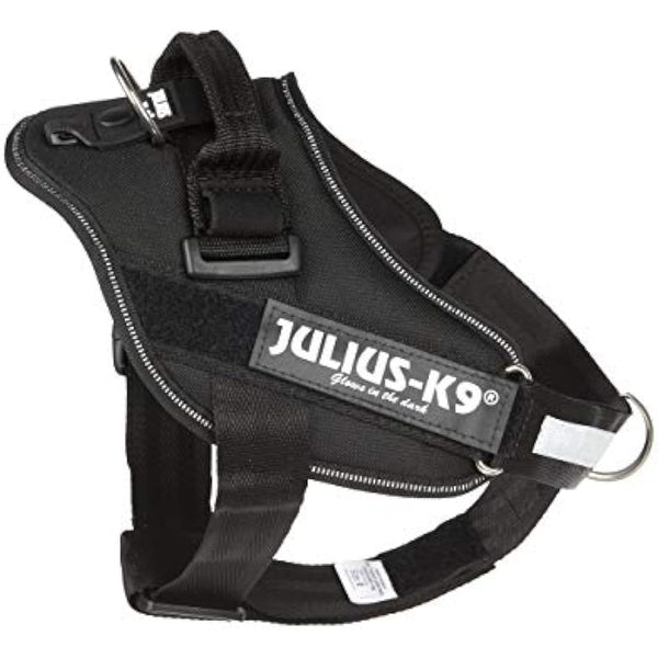 Julius-K9, IDC Powerharness, Dog Harness with Front Control Y-Belt, Black, Size: M/0
