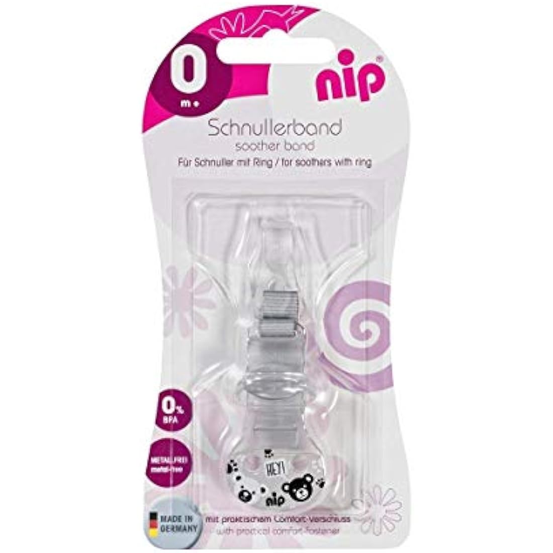 nip Dummy strap with hooks, set of 2, dummy chain for dummy with ring, made in Germany.