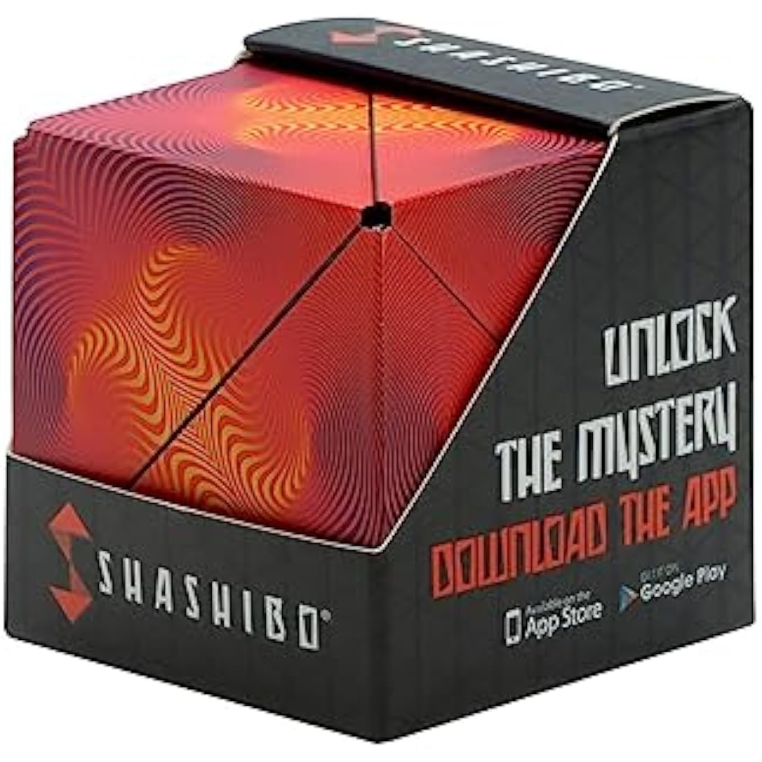 SHASHIBO Shape Shifting Box - Award-Winning, Patented Fidget Cube w/ 36 Rare Earth Magnets - Transforms Into Over 70 Shapes (Optical Illusion)