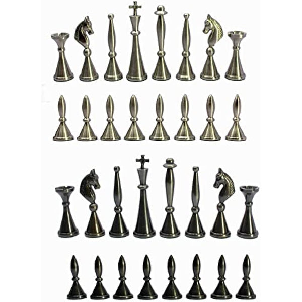 StonKraft Brass Chess Pieces Coins Pawns Chessmen - Copper Metal Chess Pieces