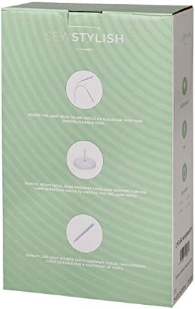 Sewing Online Free-Standing LED Floor Lamp with a Flexible Neck, Sturdy Stable Base, and a Single Dimmable Energy Saving Daylight-Effect Tube SO1260