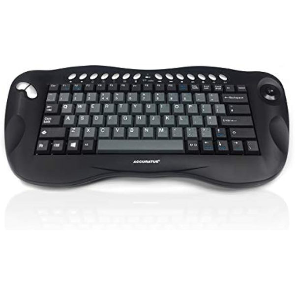 Accuratus Toughball 2 - Wireless 2.4GHz RF Mini Multimedia Keyboard with Trackball