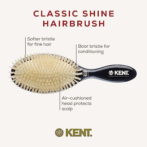 Kent Large Pure Soft White Bristle Cushioned Brush - CSGL (PACK OF 1)