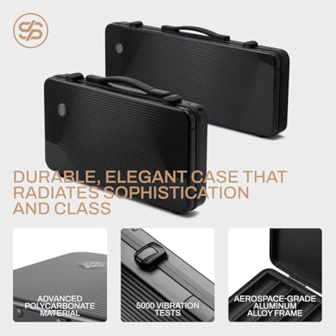 SLOWPLAY Godel 14g Clay Poker Chips Set for Texas Hold’em, 300 PCS [with Numbered Values] Features a High-end Chip case with Extra Durable German Polycarbonate Shell, for Poker Players