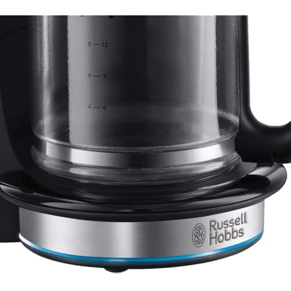 Russell Hobbs Buckingham Filter Coffee Machine, 1.25L Carafe/10 cups, 1-4 Cup brewing option, Fast brew, 24hr timer, 40min keep warm, Pause & Pour, Washable filter, Auto clean, 1000W, 20680