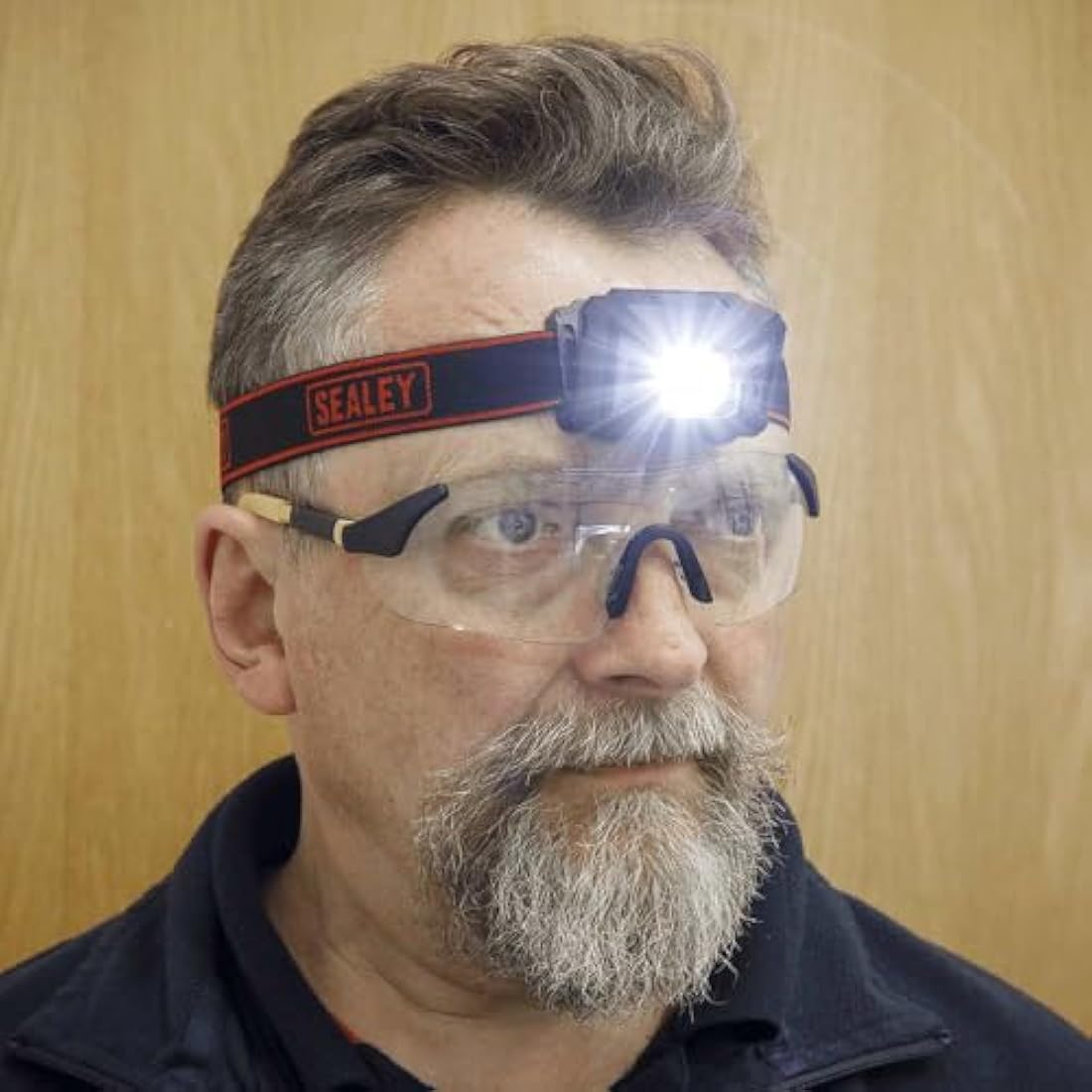 Sealey HT102R Rechargeable Head Torch 3W SMD LED with Auto-Sensor ,Red-