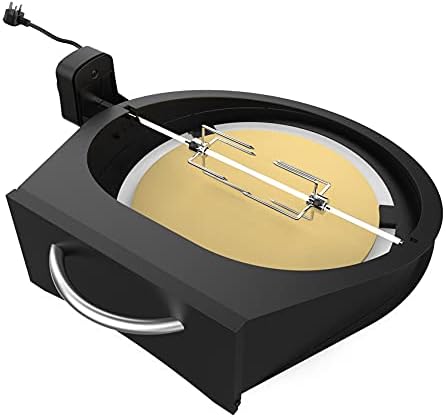 Onlyfire BRK-6064 BBQ Rotisserie Kit with Pizza Ring Compatible for Large Big Green Egg Ceramic Grill