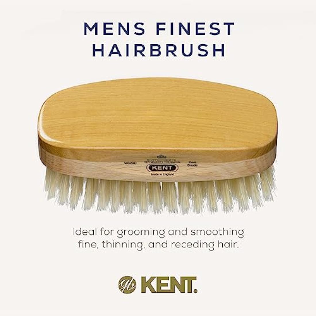 Kent Rectangular Satinwood Soft White Bristle Brush - MS23D (PACK OF 1)