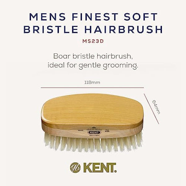 Kent Rectangular Satinwood Soft White Bristle Brush - MS23D (PACK OF 1)
