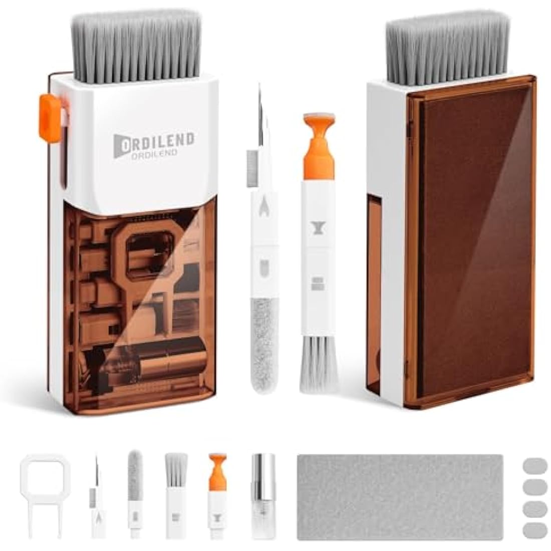 Laptop Screen Keyboard Cleaner Kit, Electronics Cleaning kit Tool for MacBook iPad iPhone Pro Cell Phone, Brush Tool for Tablet, Computer, PC Monitor,Camera with Spray with Patent (Brown)