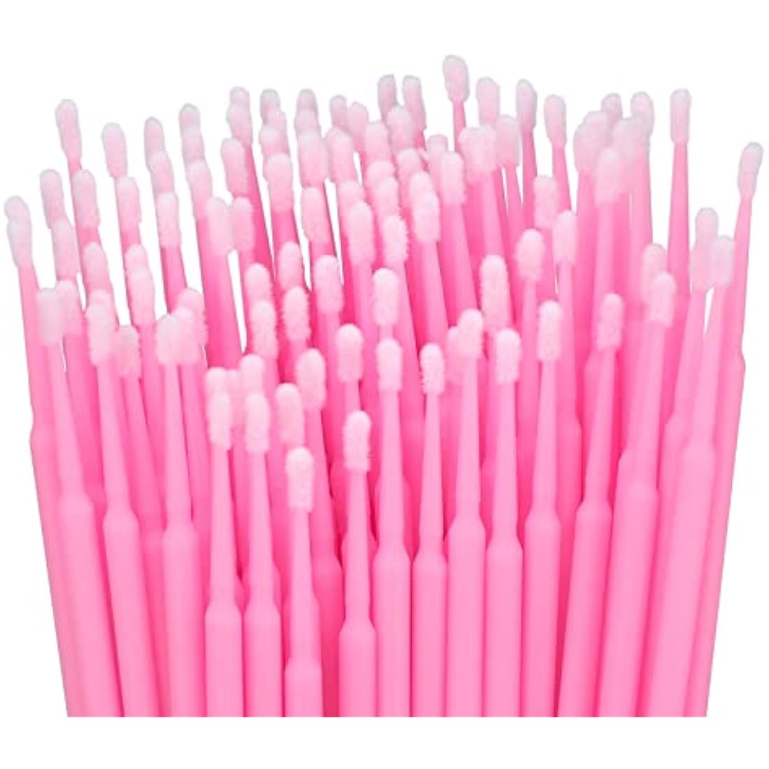 G2PLUS 200PCS Micro Applicators Brushes, Pink Micro Applicators, Eyelash Extension Applicators for Eyelashes Extensions