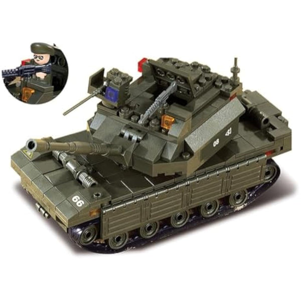 Sluban M38-B6800 Field Battle Forces Army Set with 7 Mini-Figures (602 Pieces)