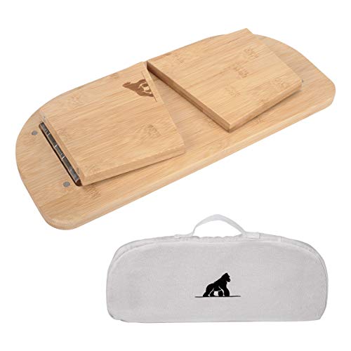 MY FAT GORILLA Ergonomic Bamboo Meditation Stool, Foldable Bamboo Bench, Yoga Seat for Deep Meditation, Comfortable Relief for Knees, Sturdy,