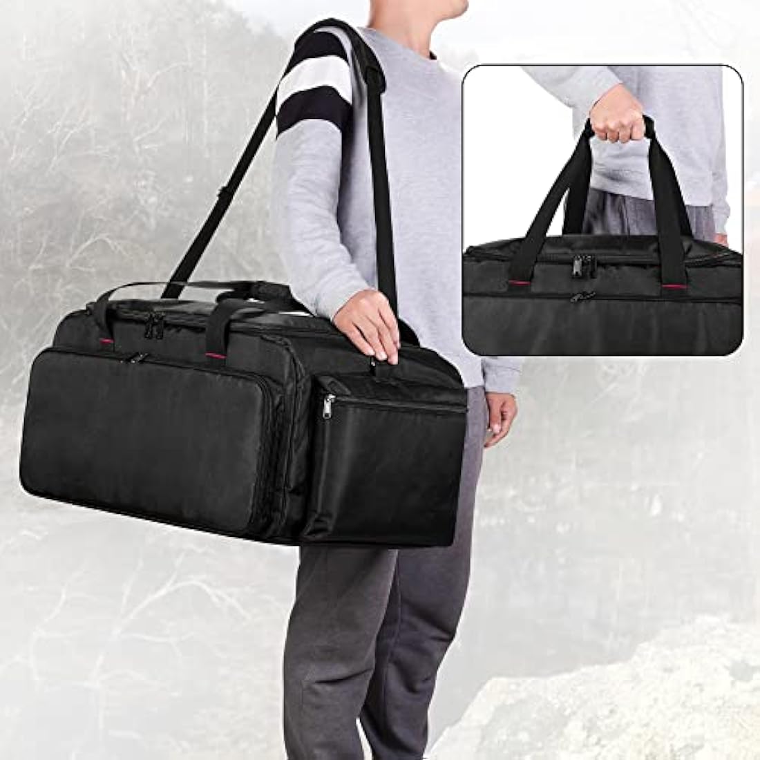 DSLEAF RC Storage Bag for 1/8 or 1/10 Car, Protective RC Carry Case with Multi Pockets for Batteries, Charger, Tools and Other Accessories, Patented Design