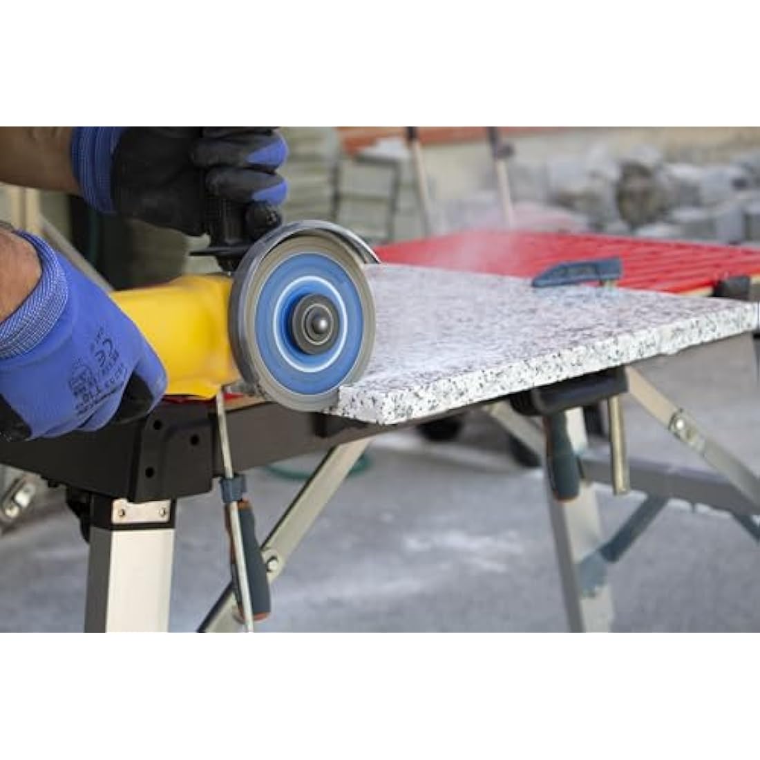 RUBI | Hard Materials Turbo Viper Diamond Blade | Dry Cutting of Granite, Rustic Tiles, Klinker, Refractories, Slate and Porcelain Tiles | Inside D.: 22,2 mm | Outside D.: 180 mm | TVA-180 SUPERPRO