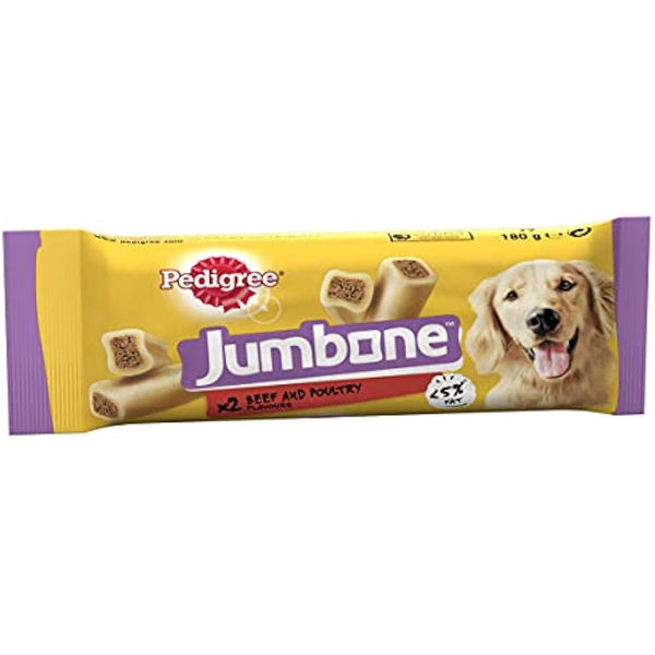 Pedigree Jumbone - Medium Adult Dog Treats with Beef and Poultry Flavour, 24 Chews 180 g
