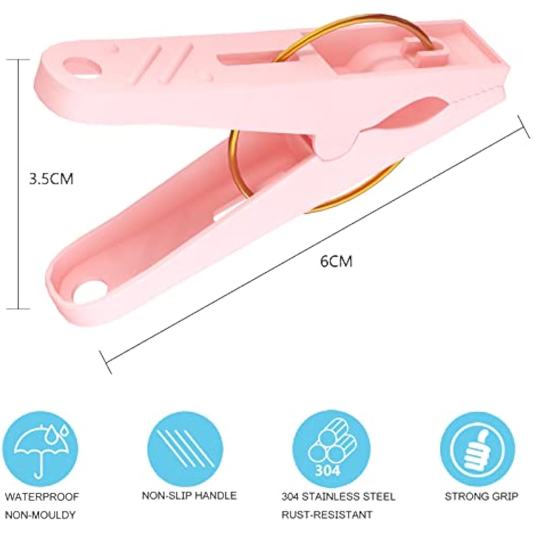 Bakecat Clothes Pegs and Peg Bag, 40Pcs Plastic Clothes Pegs for Washing Line with Bag.